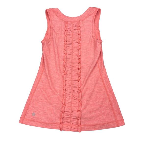 LULULEMON Dash Ruffle Back Tank Top Sz 4 Static Persimmon - Picture 5 of 5